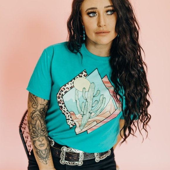 SERAPE DESERT Handmade Graphic Tee - Picture 4 of 6